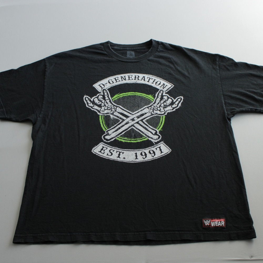 WWE Authentic D-Generation X DX Est 1997 Pro Wrestling T-Shirt Black 2XL Street